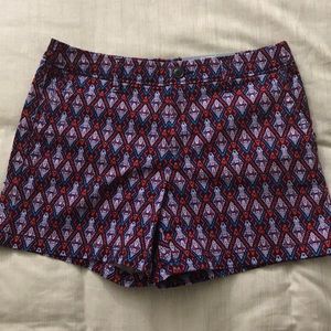 Pattern purple blue Liz Claiborne shorts